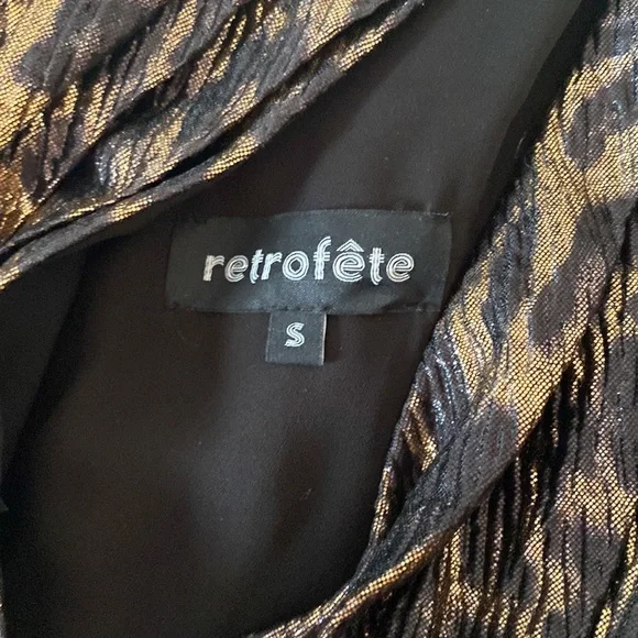 Retrofete Kayla Leopard Leme Mini Dress - Picture 5 of 6